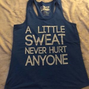 Blue workout tank